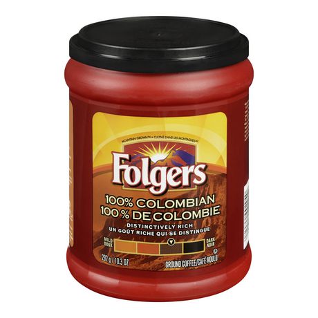 folgers colombian coffee caffeine content