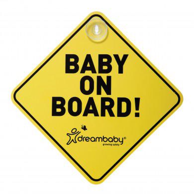 Signe de la fenêtre de la voiture Baby On Board avec ventouse