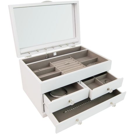 Mele and Co Fairhaven Wooden Jewelry Box in White | Walmart Canada