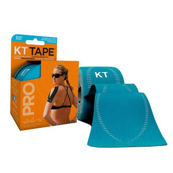 Ruban thératpeutique de sport Pro de KT TAPE pour kinésiologie en bleu 20 bandettes
