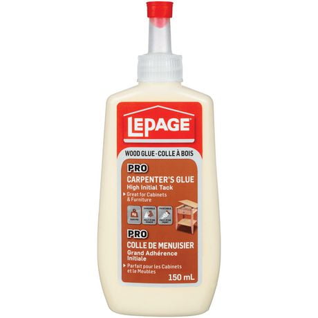 LePage Pro Carpenter's Wood Glue, 150 mL, bonds stronger than wood itself