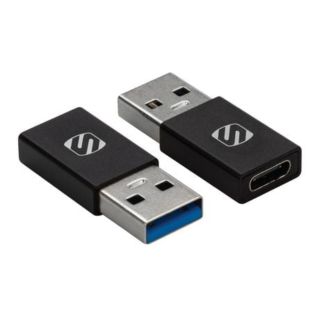 2 adaptateurs USB type C à USB type A Strikeline Scosche - noir Strikeline adaptateurs
