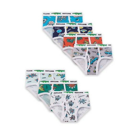 Fruit of the Loom Toddler Boys' Days of The Week Briefs, 7-Pack, Sizes 2T/3T, 4T/5T