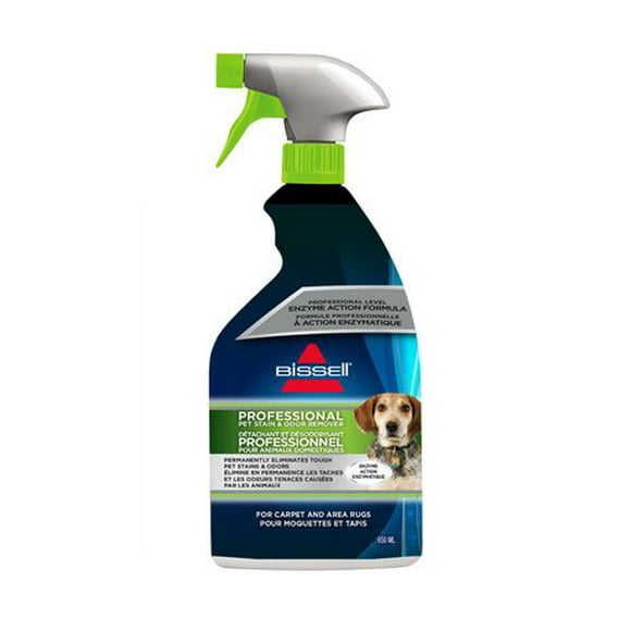 Nettoyant professional à l'action enzymatique BISSELL pour elminez les taches et les odeurs des animaux domestiques, 650mL 650mL