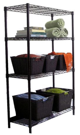 Trinity 4 Tier Indoor Wire Shelving, Wire Shelving Parts Canada