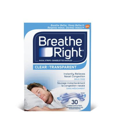 Breathe Right Nasal Strips Clear Large | Effective, drug-free and easy ...