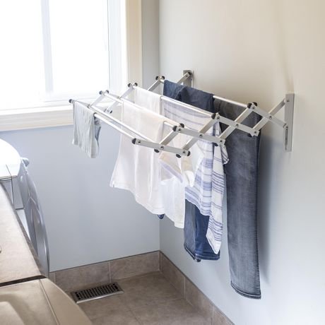 Greenway GCL31AL Indoor/Outdoor Foldable Drying Rack with Optional Wall ...