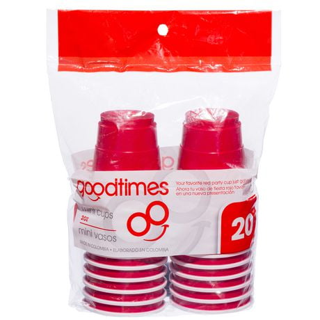 Mini-gobelets rouges pour fêtes de GoodtimesMC