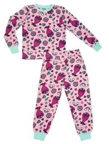 Paw Patrol Girls' Micro-Polar Long Sleeve Pajama Set All-Over-Print ...