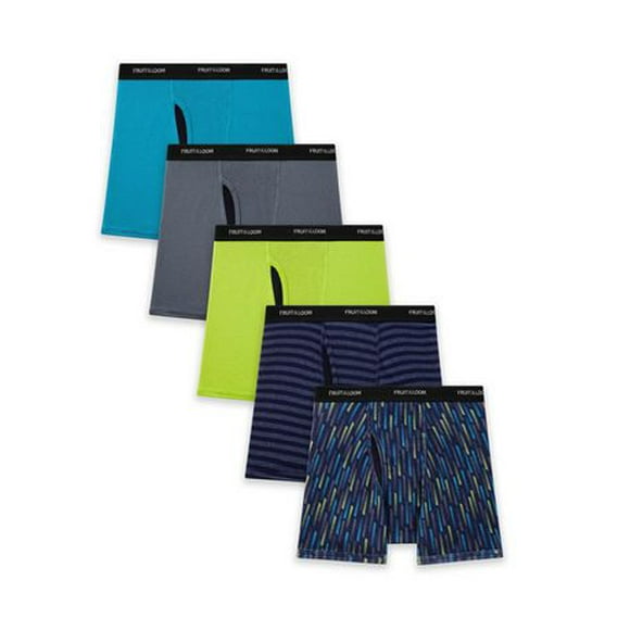 Fruit of the Loom Boys' CoolZone Boxer Briefs, 5-Pack, Sizes S-XL