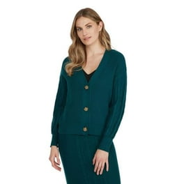 Women's Long Sleeve Cable Knit Cardigan With Pocket Casual Coat Solid Color
