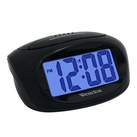Westclox LCD Alarm Clock, Large easy to read LCD display