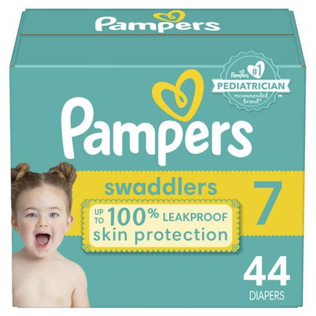 Pampers Swaddlers Diapers - Super Pack, Sizes NB-7, 84-44 Count