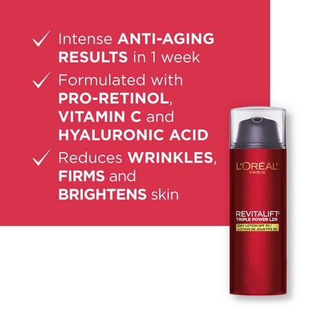 revitalift triple power day lotion spf 30