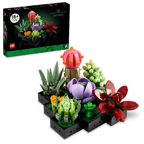 Kit de construction de bouquet de fleurs, 389 pièces, mini plantes  succulentes en pot, kit de construction créatif, cadeau po