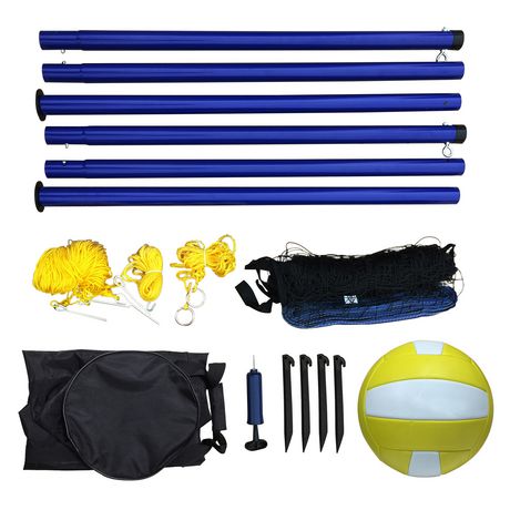 Hathaway Portable Volleyball Net, Posts, Ball & Pump Set | Walmart Canada