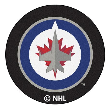 NHL Winnipeg Jets Hockey Puck Rug