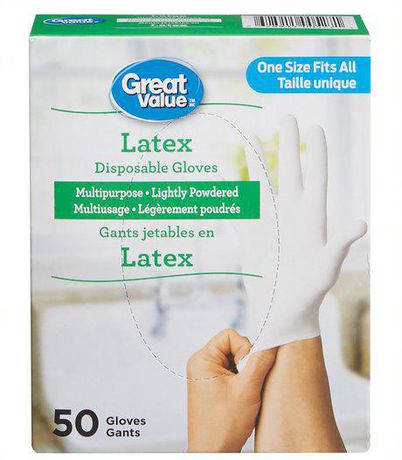 Great Value Latex Disposable Gloves 