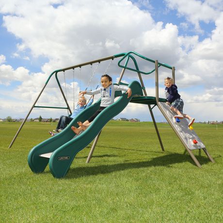 lifetime climb and slide playset