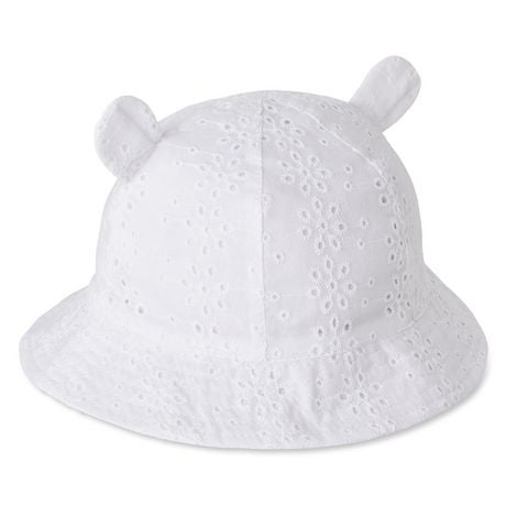 George Baby Girls' Eyelet Bucket Hat With Applique Ears - Walmart.ca