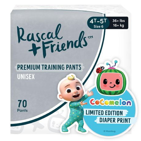 Rascal + Friends CoComelon Training Pants - Jumbo Box, Unisex, Sizes 2T-5T, 70-90 count