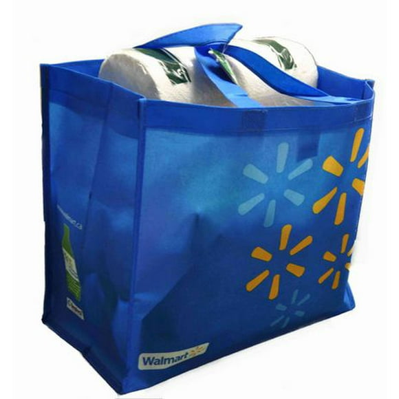 Sac à provisions réutilisable emblématique de Walmart Bleu