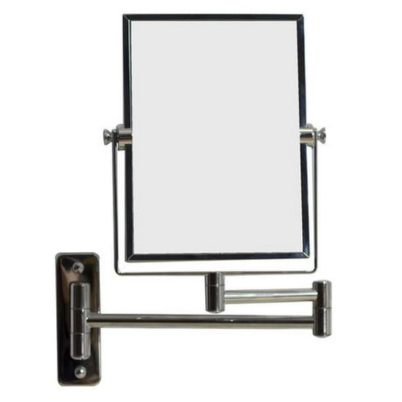 American Imaginations 16.36-in. x 12.13-in. Stainless Steel Magnifying Mirror  In Chrome AI-646