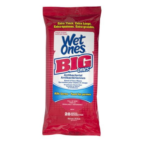 wet ones big ones antibacterial hand wipes 28 wipes