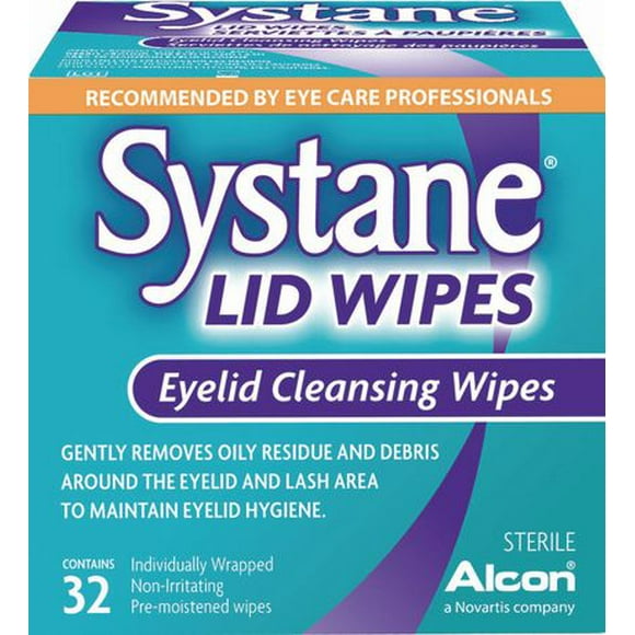 SYSTANE® Lid Wipes, Eyelid Cleansing Wipes, 32 Wipes