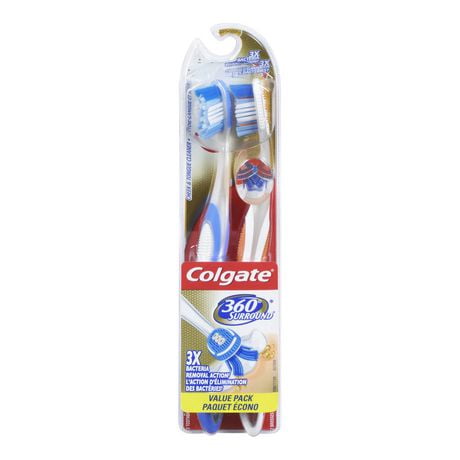 Colgate 360 Surround Toothbrush Value Pack, Soft | Walmart Canada