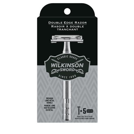 Wilkinson Sword Double Edge Men’s Safety Razor, Razors & 5 Refills