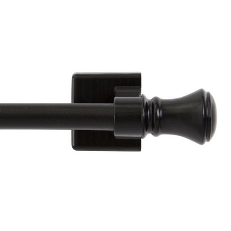 Mainstays Cameron Magnetic Rod, 16-28" Length, Black, 16-28 MAG 7/16"RD BL