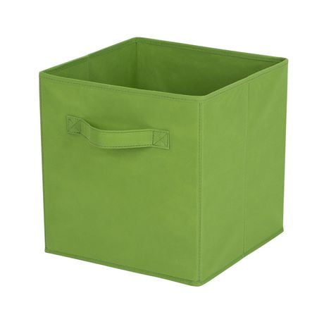 Mainstays Storage Cube Basket Bin - Foldable, great for Nursery, Playroom, Closet, Home Organization, Assembled size:10.5in.Wx10.5in.Dx11in.H; Multiple colours for option.