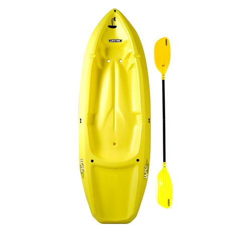 lifetime kayak wave yellow youth kayaks ft paddle inc walmart included canoes depot boat