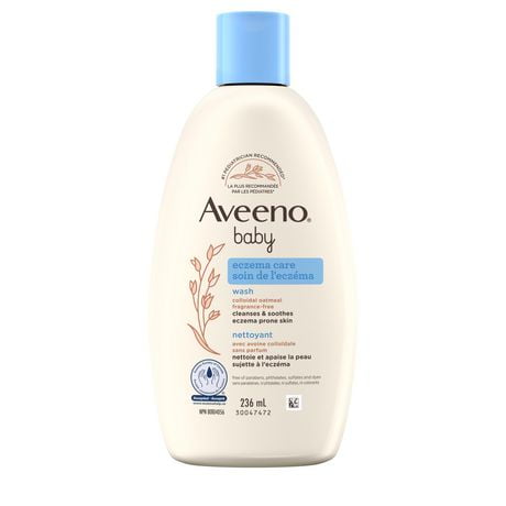 Aveeno Baby Crème nettoyante Soin de l'eczéma avec avoine colloïdale, pour bébés, peau sensible 236 ml