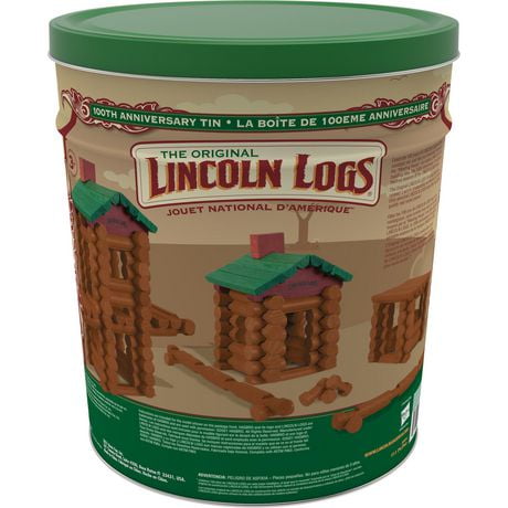 Lincoln Logs-111pc Tin