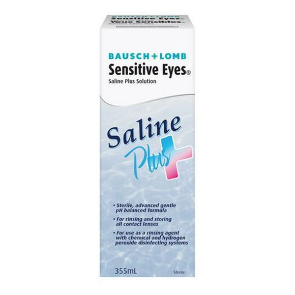 Bausch & Lomb Sensitive Eyes Multi-Purpose Solution Saline Plus, Saline solution. For use as a rinse with all disinfection regimens.