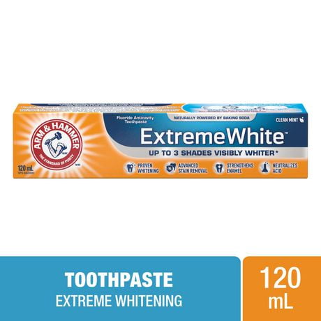 Arm & Hammer Extreme White Toothpaste, Whitening, 120mL, 120mL