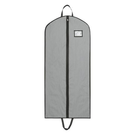 Mainstays Garment Bag for Travel and Storage, Breathable, with Zipper, Carry Handles for Folding for Suits Dresses Coats, Grey, Item size:24 " W x 3 " D x 54 " H; Grey color