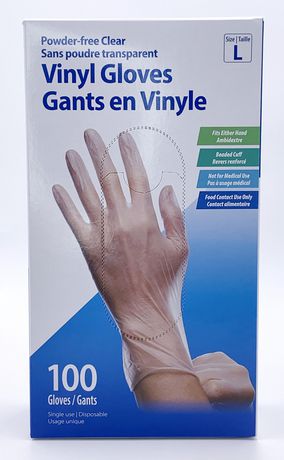 Gants jetables Vinyle RS PRO poudrés, taille M x 100 gants ( Prix pour  Boîte de 100 )