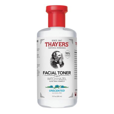 Thayers Unscented Facial Toner Witch Hazel Aloe Vera Formula, 355 mL, Alcohol-Free