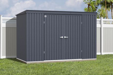 Arrow Elite Steel Storage Shed, 10x4, Anthracite - Walmart.ca