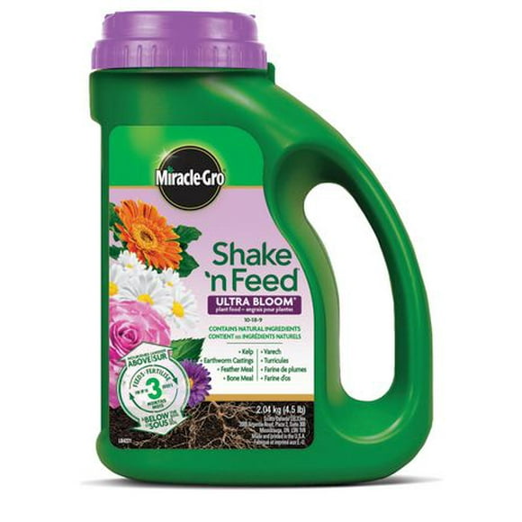 Miracle-Gro Shake N Feed Ultra Bloom Plant Food - 2.04kg, Feeds up to 3 months