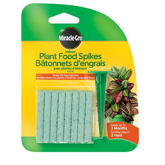 Miracle-Gro Indoor Plant Food Spikes Tray - 24 Pack, For all houseplants