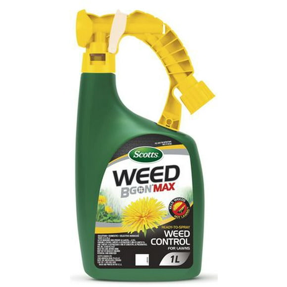 Scotts Weed B Gon MAX Ready-To-Spray Weed Control for Lawns - 1L, KILLS WEEDS, NOT LAWNS