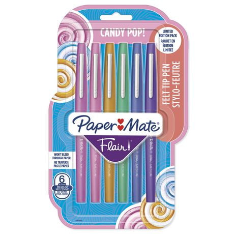 Stylos-feutres Paper Mate - Flair - couleurs assorties - Pointe