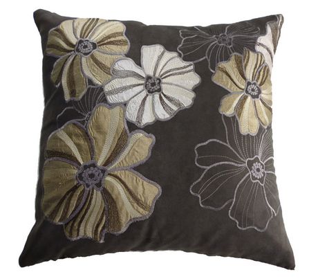 Faux Suede Floral Cushion | Walmart Canada