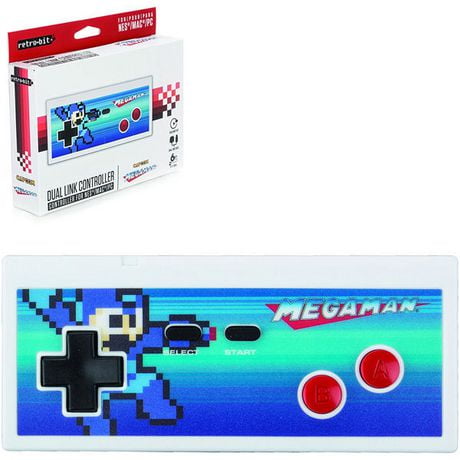 Manette Megaman Dual Link Retro-Bit pour NES, PC et Mac