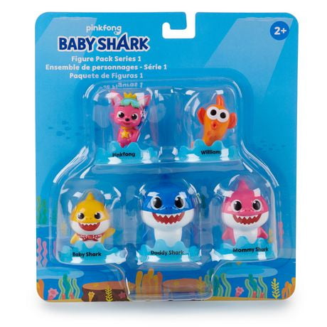 Pinkfong Baby Shark Official 5-Figure Pack - Baby Shark and Friends ...