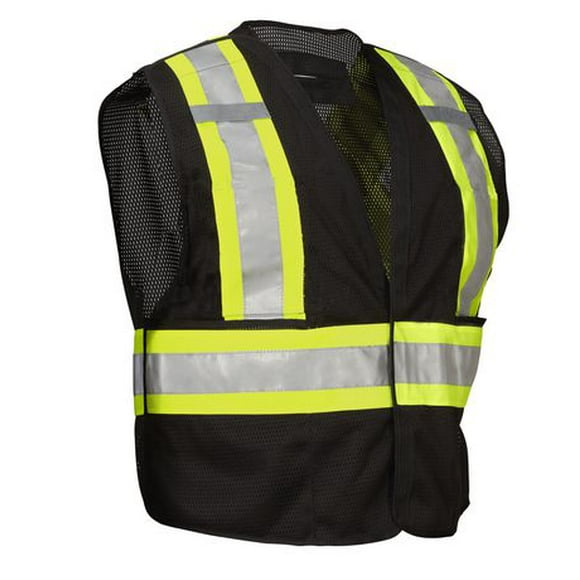 Forcefield Hi Vis Polyester Mesh Safety Vest, 5 Point Tear Away